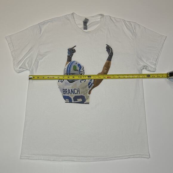 Brian Branch Detroit Lions White Gildan T-Shirt Men’s XL NFL Fan Tee - Picture 7 of 11
